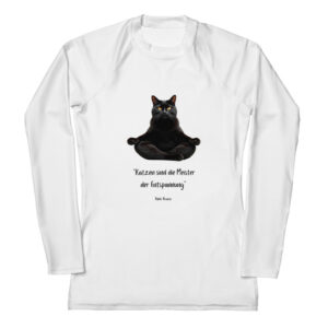 Damen-Rash-Guard mit Katzen-Zitat