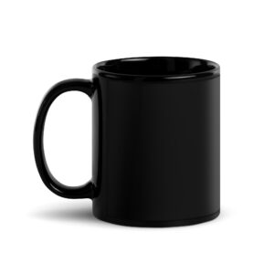 Schwarze glänzende Tasse Pomeranian