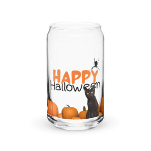 Glas in Dosenform, Happy Halloween Katze